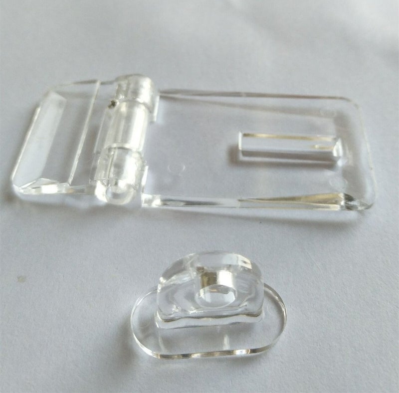 MEYA 6PCS Crystal Clear Acrylic Lock Hasp Buckle Transparent Hinge Hasps - Image 5