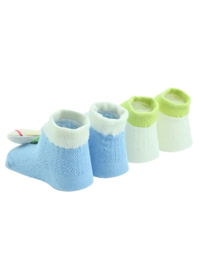 Yellow Bee Boys Stylish 3D Car & Submarine Design Socks- Multi - Image 4
