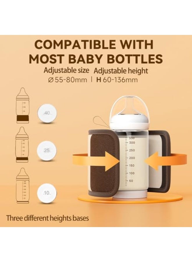 Portable Bottle Warmer, Baby Bottle Warmer 6 Gears Temperature Adjustable Bottle Warmer, Powered Temperature Display, Nightlight, Fast Bottle Warmer, USB Warmer Bottle Suitable for Travel, Home - Image 5