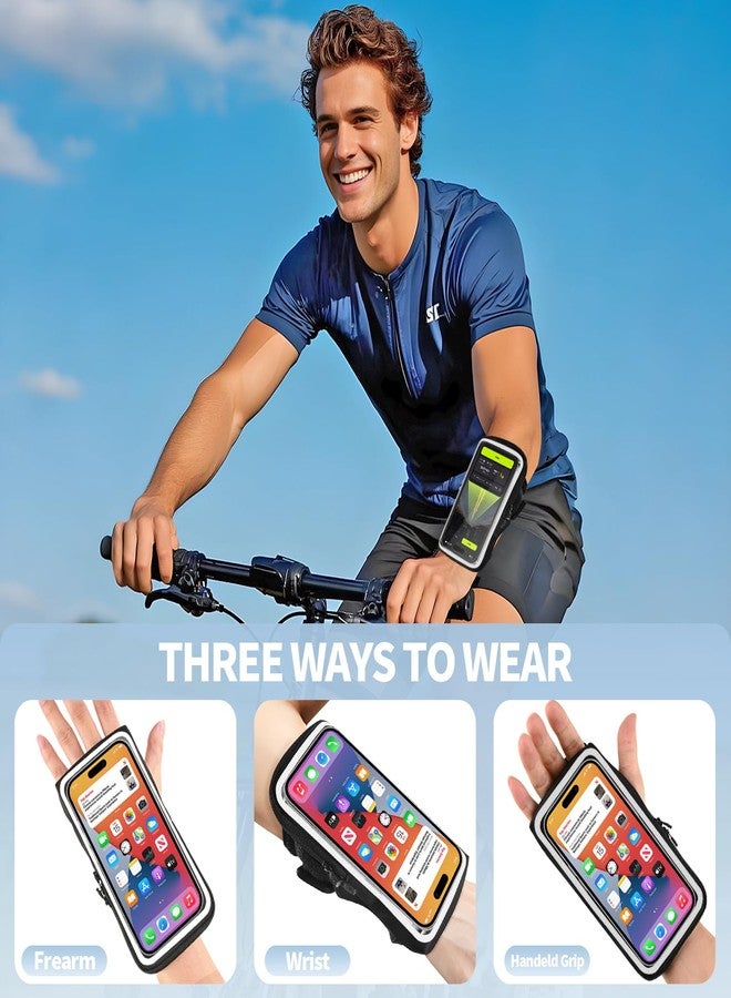 NITMTYOU Clear Running Phone Holder Armband, Water Resistant Cell Phone Sport Arm Bands for Exercise Walking Workout Gym - Image 2