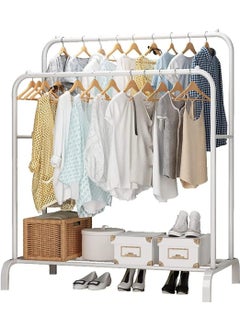 RollsTimi  Clothes Rack Multifunctional Clothes Coat Shelf Home Bedroom Storage Organizer Double Metal Stand  - Image 1
