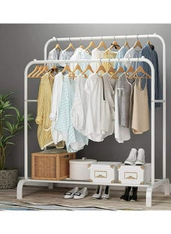 RollsTimi  Clothes Rack Multifunctional Clothes Coat Shelf Home Bedroom Storage Organizer Double Metal Stand  - Image 2