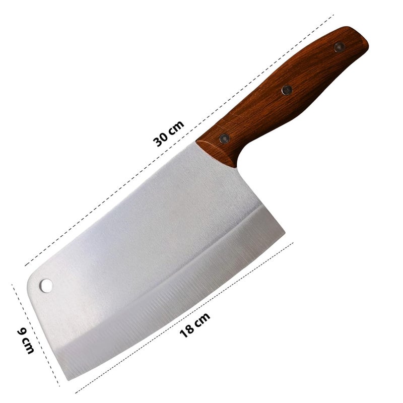 Captoola 7 Inch Sharp Kitchen Meat Vegetable Knife Stainless Steel Cooking Knife Chinese Knife ABS Handle with Knife Sharpener StickSet of 2 - Image 2