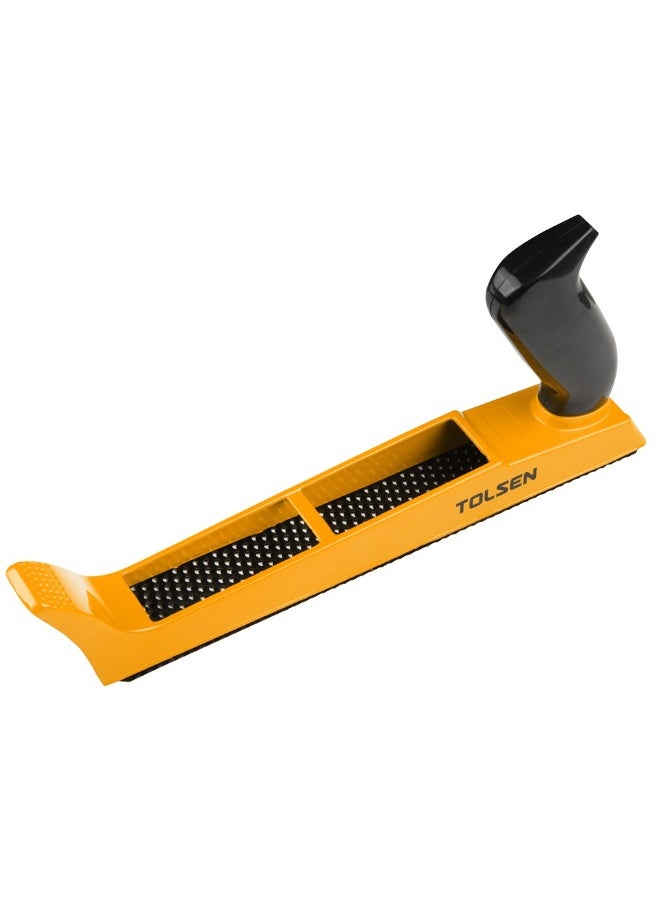 Tolsen 42002 Industrial Block Planer 250 x 40mm – Aluminium Alloy Surform Plane with ABS Handle for Wood, Drywall & Plastic Shaping - Image 1