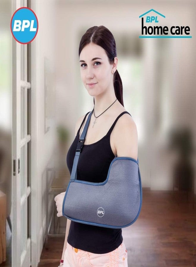 BPL Medical Technologies OrthoCare Arm Sling Baagy with Elbow Support, Arm Immobilizer Brace for Fracture, Sprain, Dislocation and Pain Relief Arm Support Belt For Men, Women & Children - Grey - M - Image 5