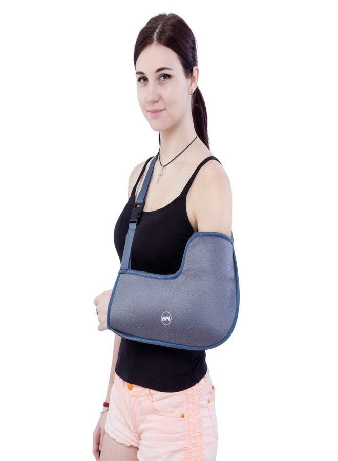 BPL Medical Technologies OrthoCare Arm Sling Baagy with Elbow Support, Arm Immobilizer Brace for Fracture, Sprain, Dislocation and Pain Relief Arm Support Belt For Men, Women & Children - Grey - M - Image 1