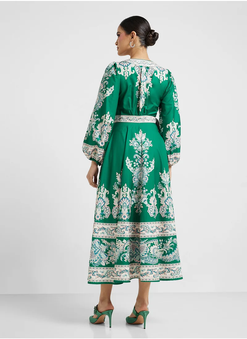 خزانة Abstract Print Dress