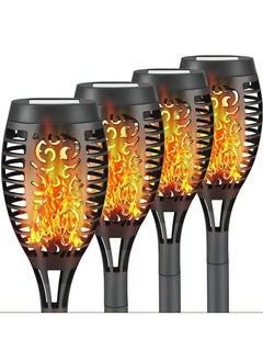 Y&D 4 Piece Outdoor Induction Courtyard Decoration Solar Flame Floor Lawn Lamp  - Image 2