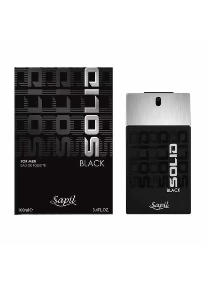 Sapil Solid Black for Men 100ml + Body Spray 200ML - Image 2
