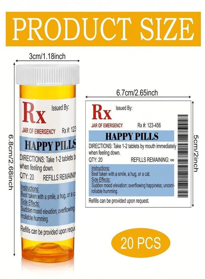 Kigeli 40 Pcs/ 20 Sets 2026 Nurse Graduation Party Supplies 20 Medication Pill Bottles 20 Happy Pill Label Stickers Medical School Graduation Party Favors Gifts for Nursing Pharmacist BSN RN Pharmd - Image 2