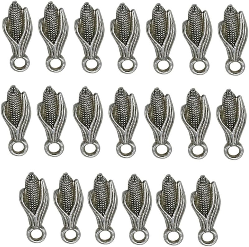 EXCEART Alloy Corn Pendants Set 20pcs DIY Charm Pendants for Necklace Bracelet and Craft Projects - Image 1