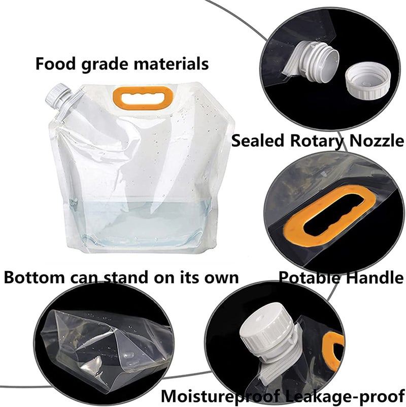 Pekos Pekos Plastic Transparent Food Storage AitTight Bag Grain Storage Suction Bags Container with Cap for Sugar Rice Grain Bpa Free Kitchen Containers Set of 4 Psc Multicolor - Image 4