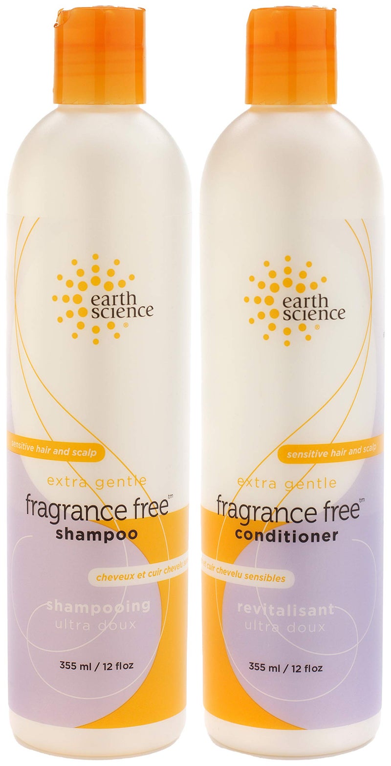 EARTH SCIENCE  Extra Gentle Fragrance Free Shampoo  Conditioner Set 12 oz