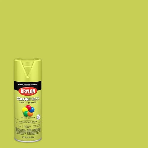 Krylon K05512007 COLORmaxx Spray Paint and Primer for Indoor/Outdoor Use, Gloss Citrus Green, 12 Ounce (Pack of 1) - Image 2