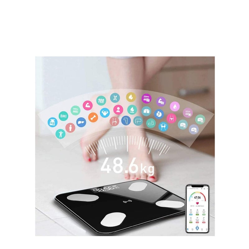 SOLARAE Weight Scales Smart Body Fat Body Composition Scales BMI Analyzer Bluetooth Electronic Weighing Scale, Body Composition Monitors with Smartphone App Useful Gift for Home Family - Image 3