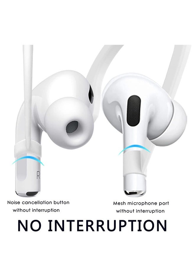 4 Pcs AirPods Strap 55cm, Soft Silicone Anti Lost Cord Silicone Sports Lanyard and Ear Hook, Sports Lanyard and Ear Hook for Wireless Bluetooth Earphone (Colorful) - Image 3