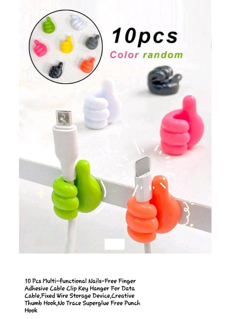 Hand Shaped Rubber Holder for Glasses, Cables, Power Cords, and Charging Lines Self Adhesive Mini Hook Car Organizer for Gadget Decorations - Image 1