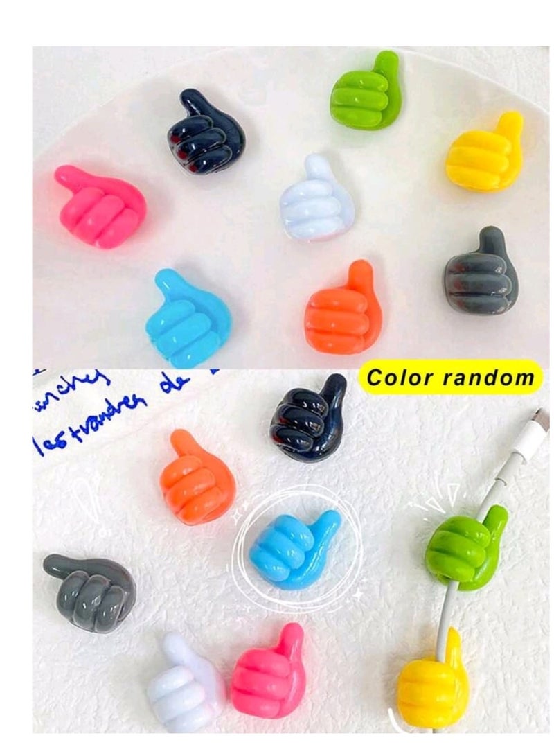 Hand Shaped Rubber Holder for Glasses, Cables, Power Cords, and Charging Lines Self Adhesive Mini Hook Car Organizer for Gadget Decorations - Image 3