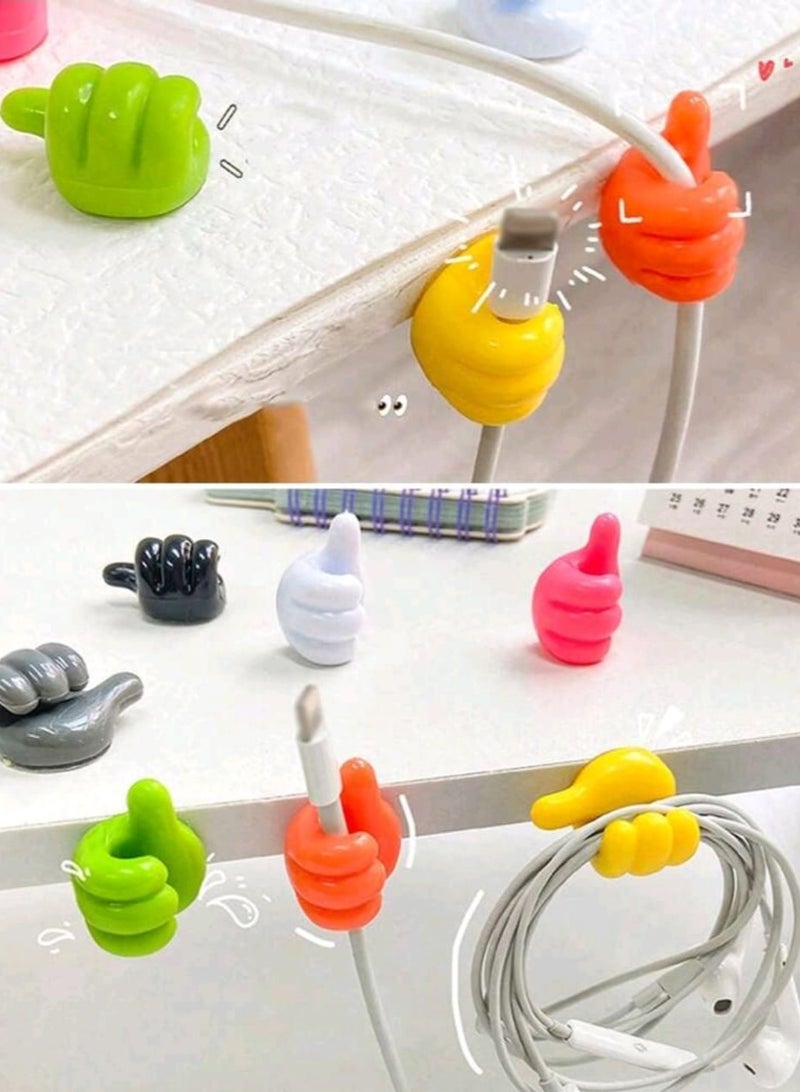 Hand Shaped Rubber Holder for Glasses, Cables, Power Cords, and Charging Lines Self Adhesive Mini Hook Car Organizer for Gadget Decorations - Image 4