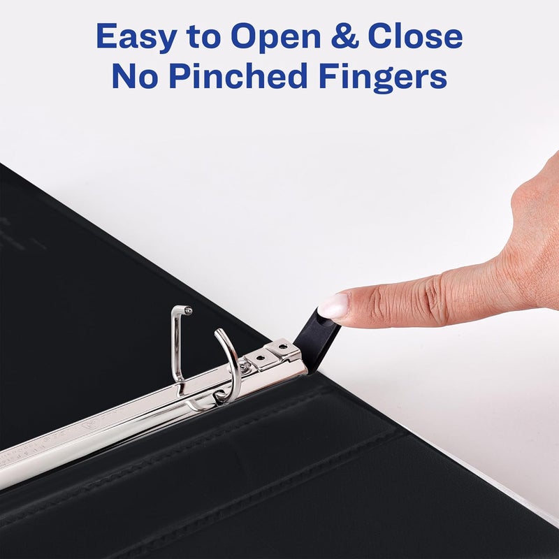 AVERY Heavy-Duty View 3 Ring Binder, 1" One Touch Slant Rings, Holds 8.5" x 11" Paper, 1 Light Blue Binder (05301) - Image 5