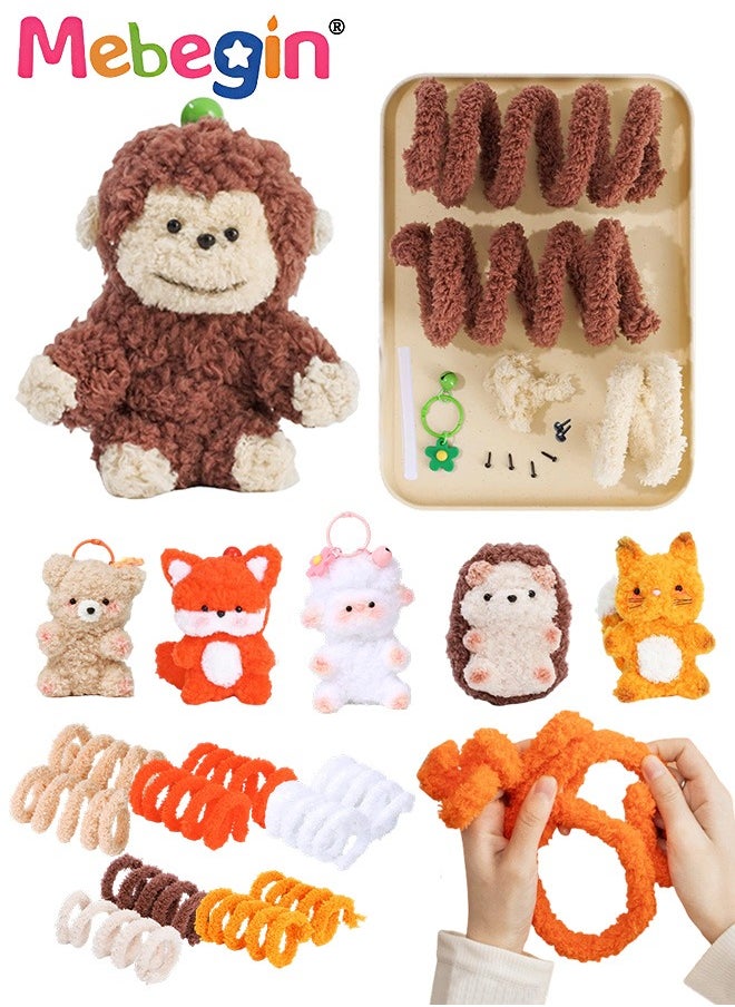 MEBEGIN Pipe Cleaners Set, Complete Craft Supplies for 6 Animals, Multicolor Chenille Stems, DIY Arts and Crafts Projects, Stress-Relieving Craft for Adults & Kids, Easy to Get Started, Premium Choice for Handmade Lovers  - Image 1