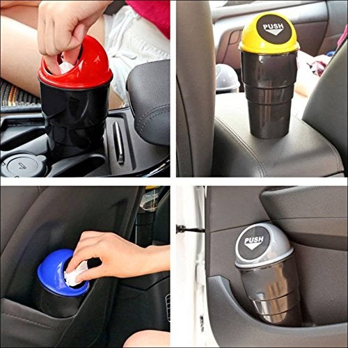 Inditradition Car & Bike Trash Bin, Garbage Storage Glass Dust Bin (With Lid, Universal Size, Fits in All Cars, Black) - Image 4