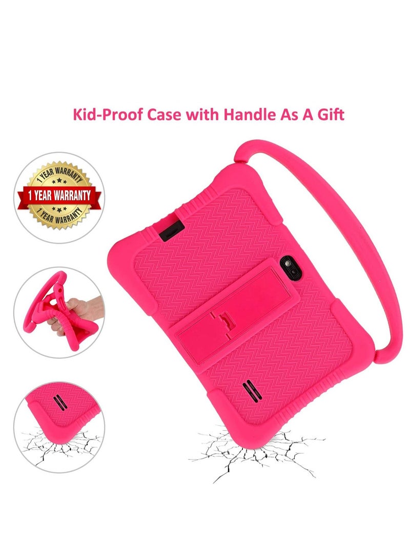 7-Inch Android Kids Tablet PC for Study Education, 1G RAM 16G ROM WiFi 1024*600 Children Tablets with Silicone Tablet Case (Pink)  - Image 3