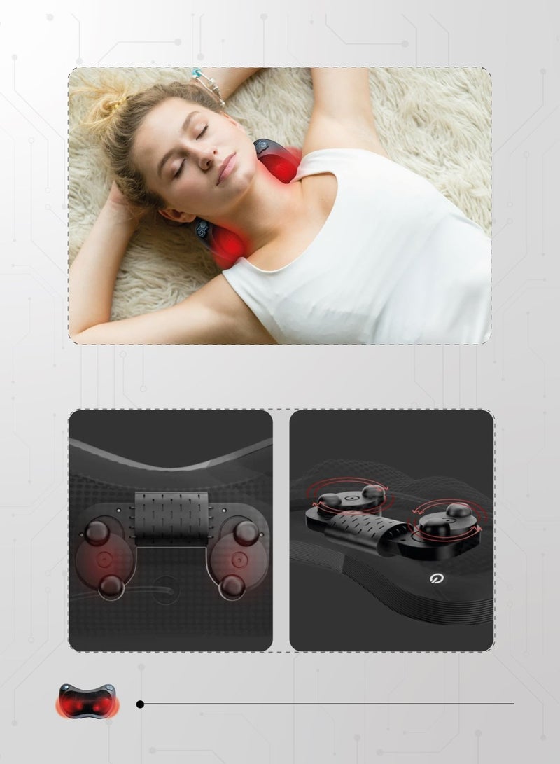 AFRA وسادة تدليك - قابلة لإعادة الشحن مع بطارية 2200 مللي أمبير، أوضاع تدليك مع عقارب الساعة وضد عقارب الساعة، بدون سلك - AF-1400MP، ضمان لمدة سنتين - Image 3