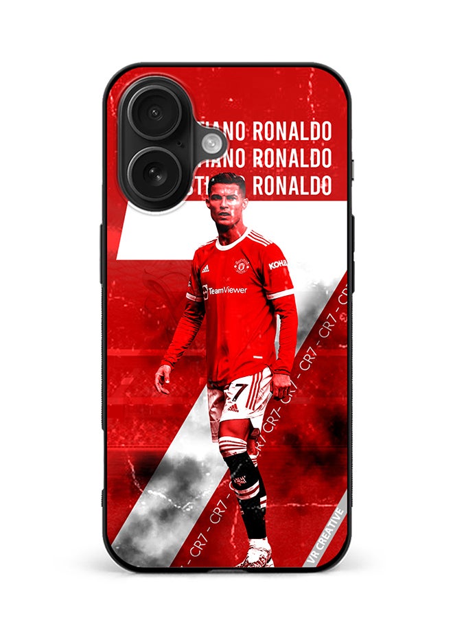 Protective Case Cover For Apple iPhone 16 Cr7 Design Multicolour