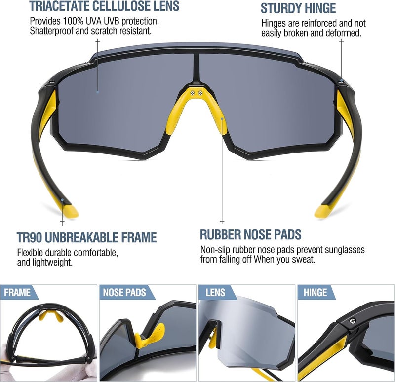 DUCO Polarized Kids Sunglasses Youth Sports Cycling Shades Lightweight Frame UV400 Child Boys Girls Baseball SunGlasses DK310 - Image 4