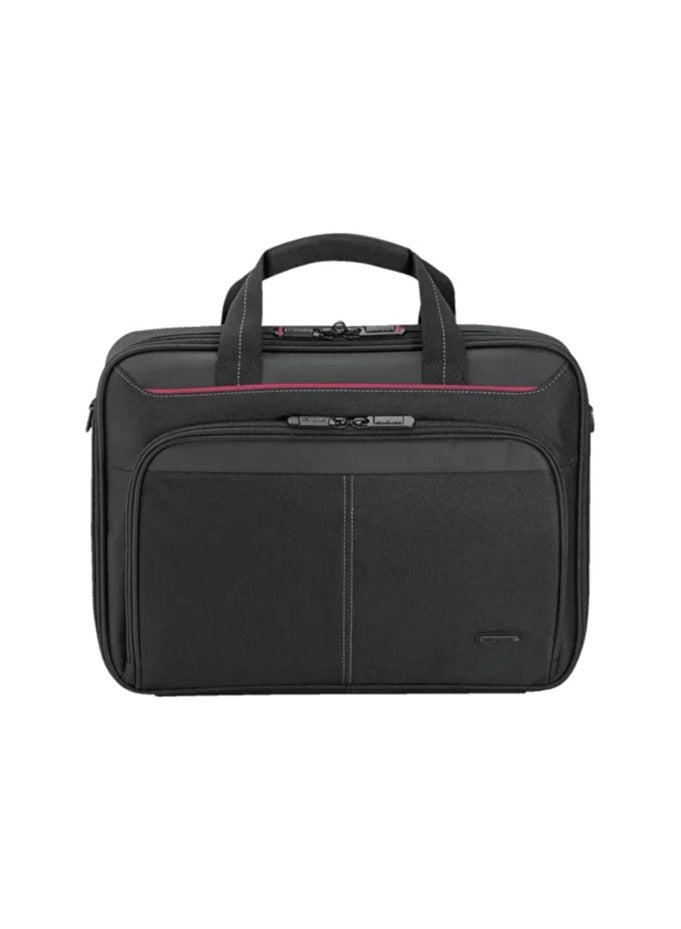 targus Laptop Bag 12'', 13'', 14'' – Business Briefcase with Detachable Shoulder Strap, Lightweight, Durable, Water-Resistant, Multi-Compartment – Black - Image 1
