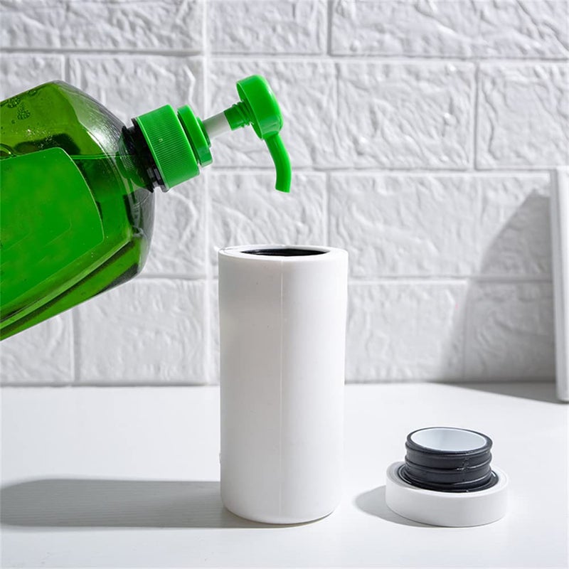 Partslety Soap Dispenser  Liquid Dish Soap Dispenser Squeeze Bottle  Silicone Divided Bottle Squeeze Type Soap Dispenser Hand Soap Bottle Essential Oil Lotion Dispensing Bottle White - Image 2