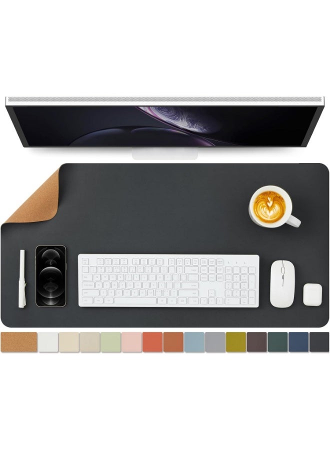 WinCheer Large Desk Pad, Non-Slip PU Leather Desk Mouse Pad Waterproof Desk Pad Protector, Dual-Side Use Desk Writing Mat for Office Home, 80cm x 40cm - Image 1