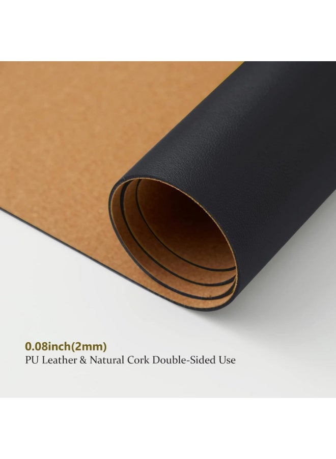 WinCheer Large Desk Pad, Non-Slip PU Leather Desk Mouse Pad Waterproof Desk Pad Protector, Dual-Side Use Desk Writing Mat for Office Home, 80cm x 40cm - Image 2