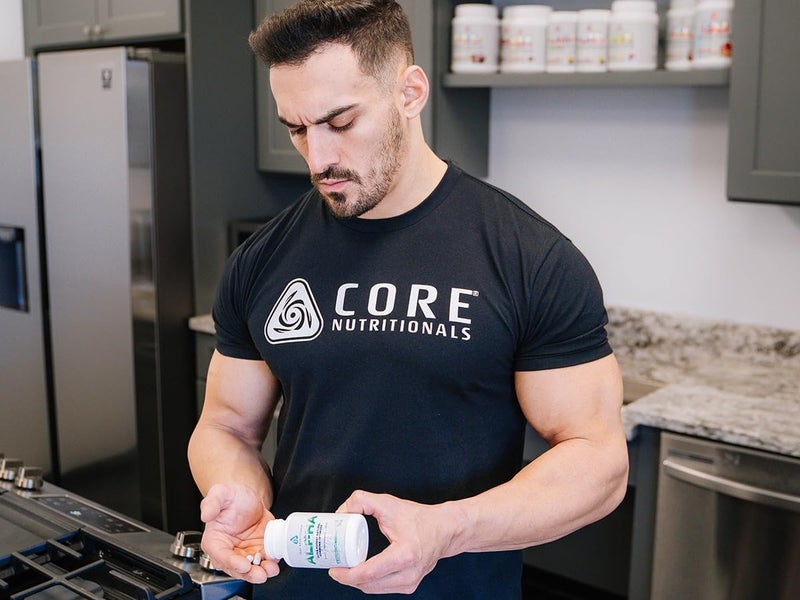 Core Nutritionals Alpha Platinum UltraPotent Natural Hormone Optimizer Anabolic Testosterone Booster and Estrogen Blocker 56 Capsules - Image 4