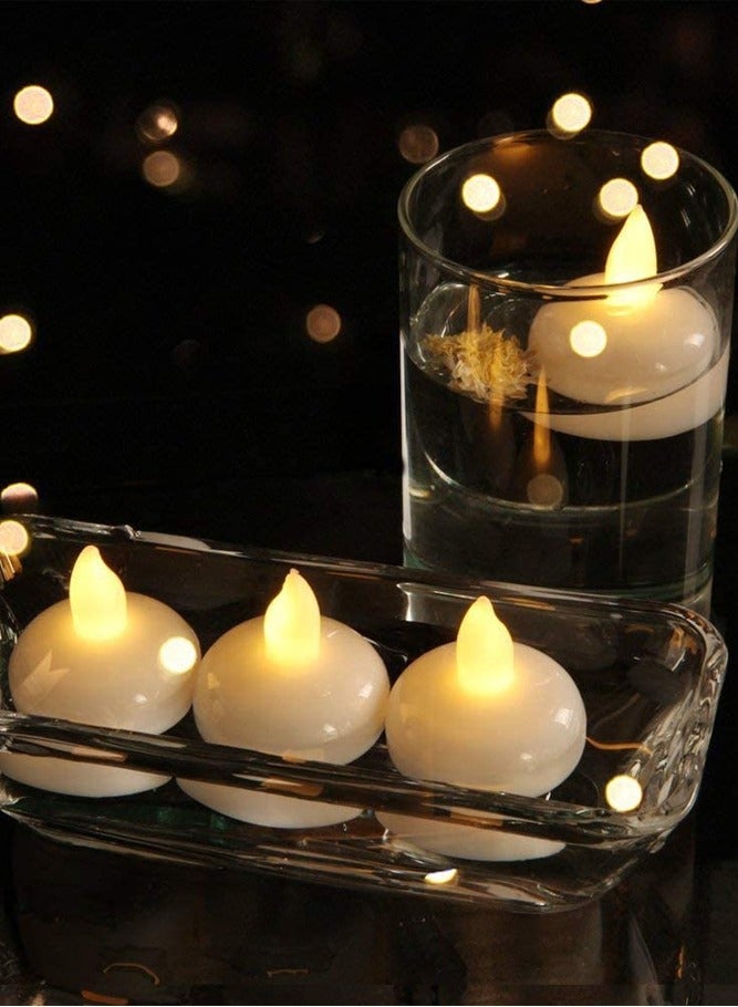 AMERTEER 12-Piece LED Water Sensor Floating Candles – Electric Flameless Lights for Festive & Home Decor  - Image 2