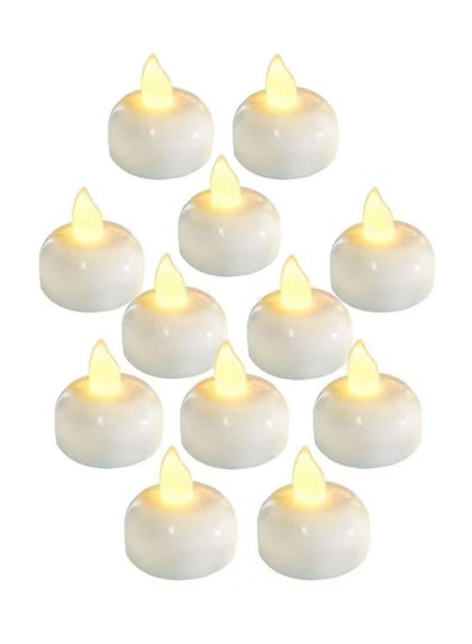AMERTEER 12-Piece LED Water Sensor Floating Candles – Electric Flameless Lights for Festive & Home Decor  - Image 1