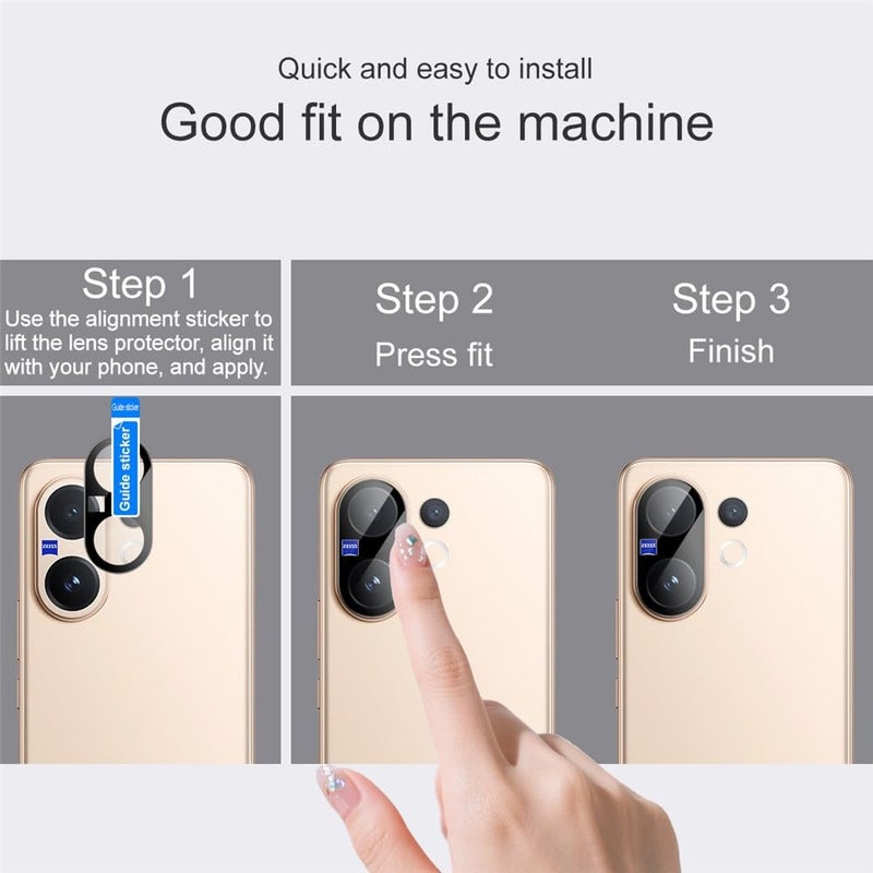 FabeKee Camera Lens Protector Compatible With Vivo V60 5G 9H Tempered Glass, Anti-Scratch, HD Clear, Easy Installation, Ultra-Thin Camera Lens Protection - Image 4