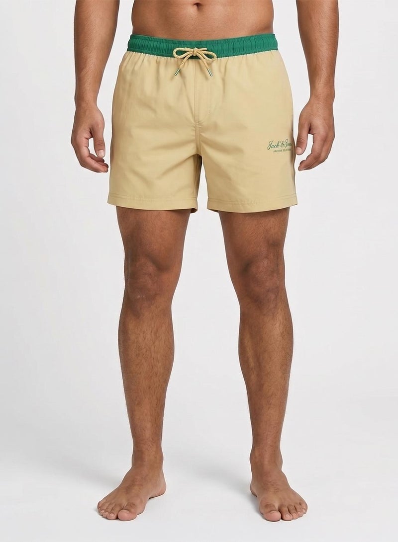 JACK & JONES Casual Drawstring Swim Shorts - Image 1