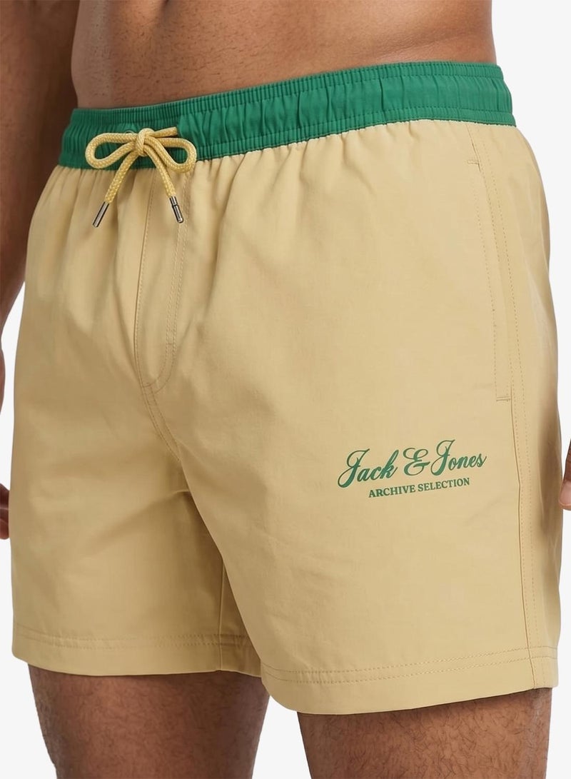 JACK & JONES Casual Drawstring Swim Shorts - Image 3