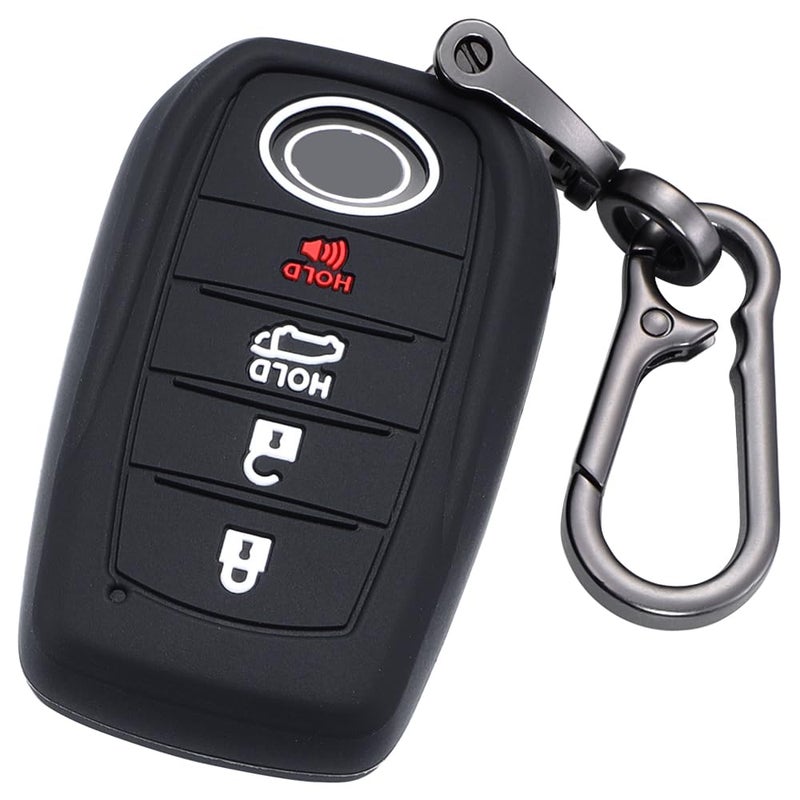 Lcyam Silicone Key Fob Cover Car Key Protector Case Fits for 2024 2025 Toyota CamryPriusCrownTundra SR54Runner