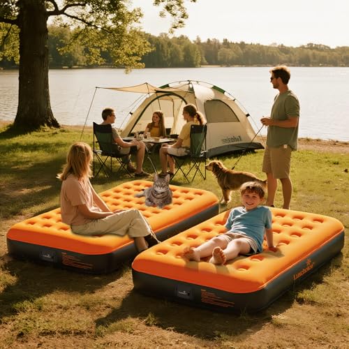 Luxchoice Air Mattress with Built-in USB Rechargeable Pump Camping Inflatable Mattress Portable Blow up Mattress Air Bed Guest Bed for Home Outdoors Hiking Travel - Image 4