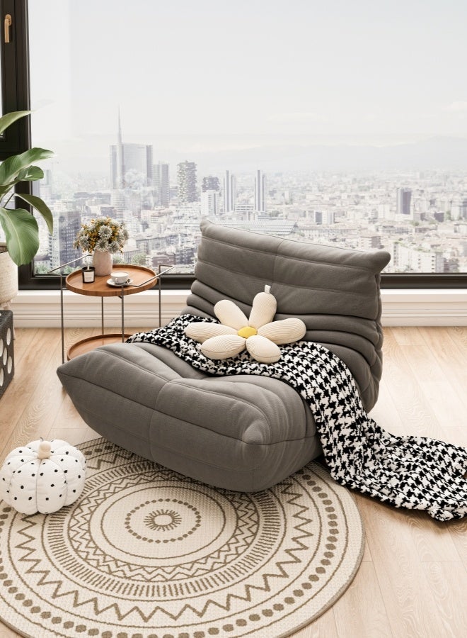 Zanaboni Single Sofa Chair, Floor Sofa Couch, Microfiber Lazy Sofa Chair for Living Room Accent Chair, High Resilient Foam-Filled Accent Single Chair for Bedroom,Office,Waiting Room - Image 3