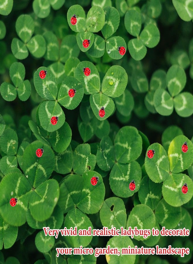 HaiFafafaing 150 PCS Mini Resin Ladybug Decor, Tiny Ladybug Miniature Figurines, Mini Resin Figures S for Fairy Garden Micro Landscape Decor Cake Topperr, Gifts for Birthday, Christmas, Party - Image 5