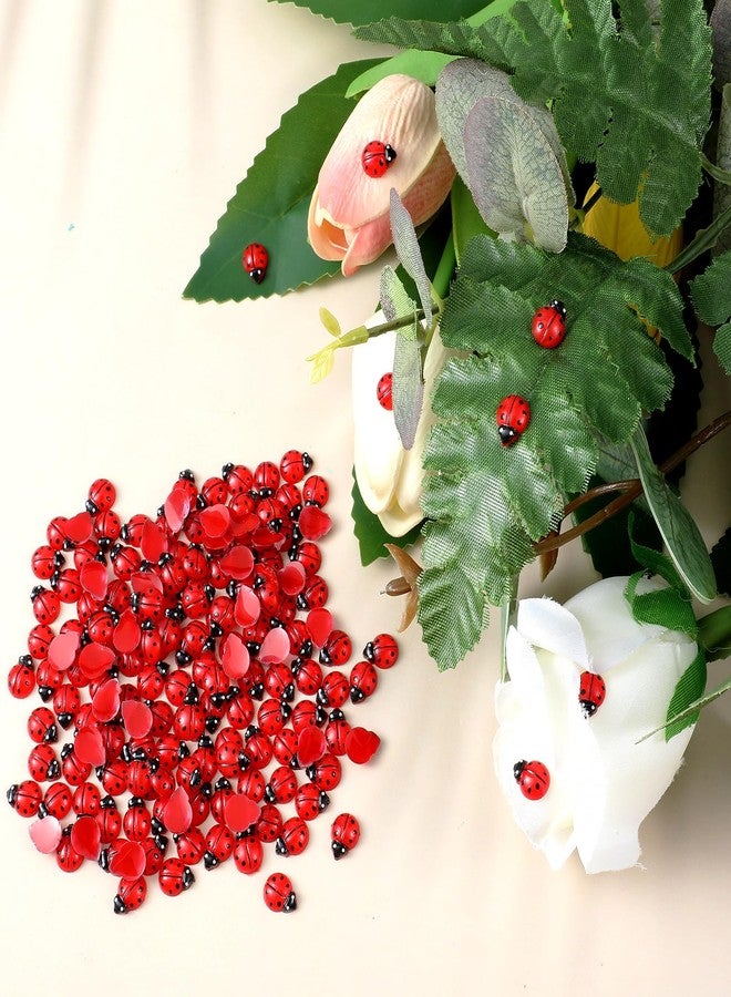 HaiFafafaing 150 PCS Mini Resin Ladybug Decor, Tiny Ladybug Miniature Figurines, Mini Resin Figures S for Fairy Garden Micro Landscape Decor Cake Topperr, Gifts for Birthday, Christmas, Party - Image 3