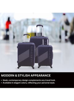 GIORDANO GIORDANO Logo Series Check-In Medium Suitcase Navy Blue, ABS Hard Shell Lightweight Durable 4 Wheels Luggage Trolley Bag 24" With Secure 3 Digit Number Lock.  - Image 2