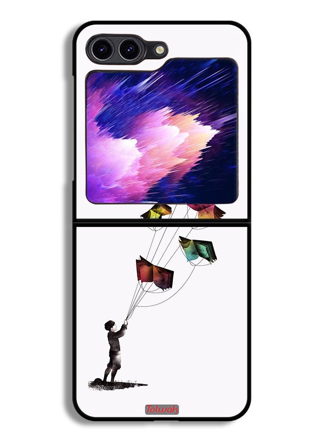 Tolwak Samsung Galaxy Z Flip6 Protective Case Cover Kites Of Book  - Image 1
