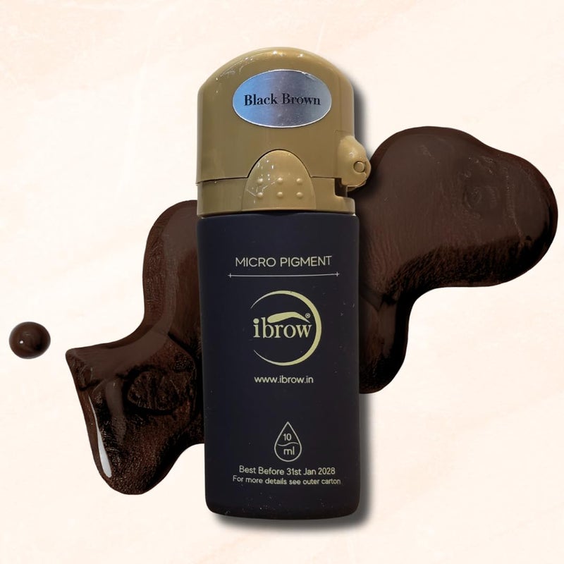 ibrow طقم ميكروبلايدينغ آي براو - طقم تاتو حواجب احترافي مع صبغة، قلم يدوي، شفرات، جلد للتدريب، وأكواب حبر - طقم مكياج دائم لوازم الميكروبلايدينغ للحواجب - Image 2