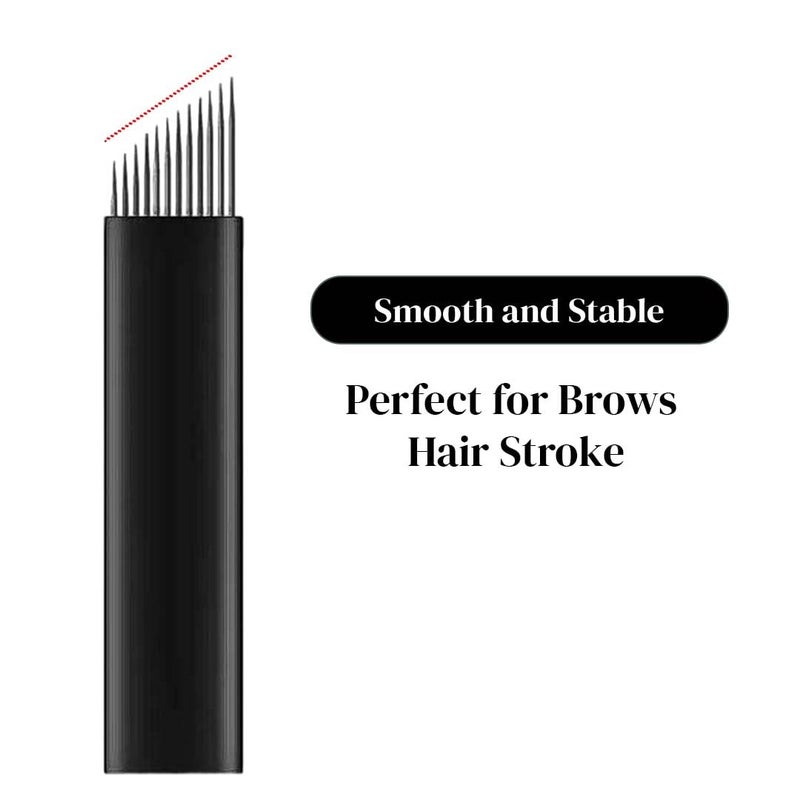 ibrow طقم ميكروبلايدينغ آي براو - طقم تاتو حواجب احترافي مع صبغة، قلم يدوي، شفرات، جلد للتدريب، وأكواب حبر - طقم مكياج دائم لوازم الميكروبلايدينغ للحواجب - Image 4