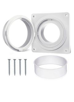 Dryer Vent Wall Plate Adapter 7x7 inch Snap to Vent Dryer Dock Connector Kit Tighter and Reliable Hose Connect Upgrade Clear Airtight Gasket Easy to Install for Cleaning and Maintenance 1 Set